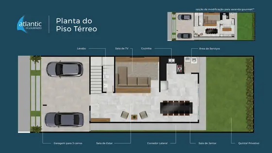 Planta do piso térreo (página do book)