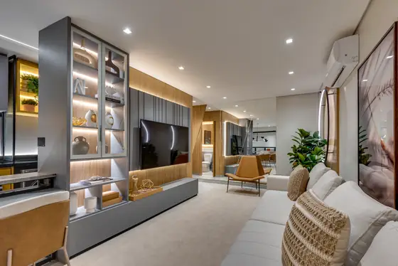 Decorado de 119 m²: living